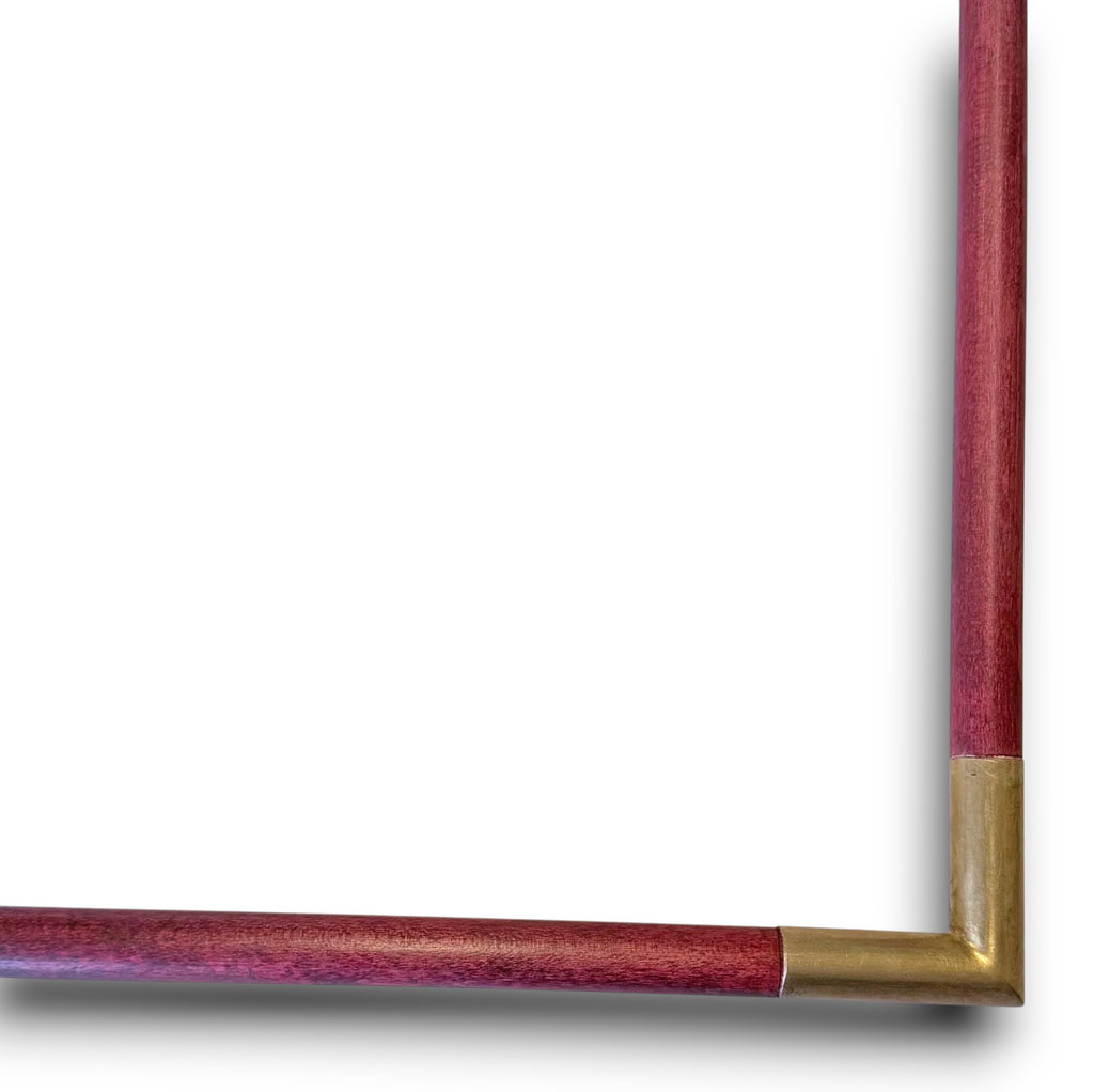 Jonc 3 haut 45 Rouge chine angles or