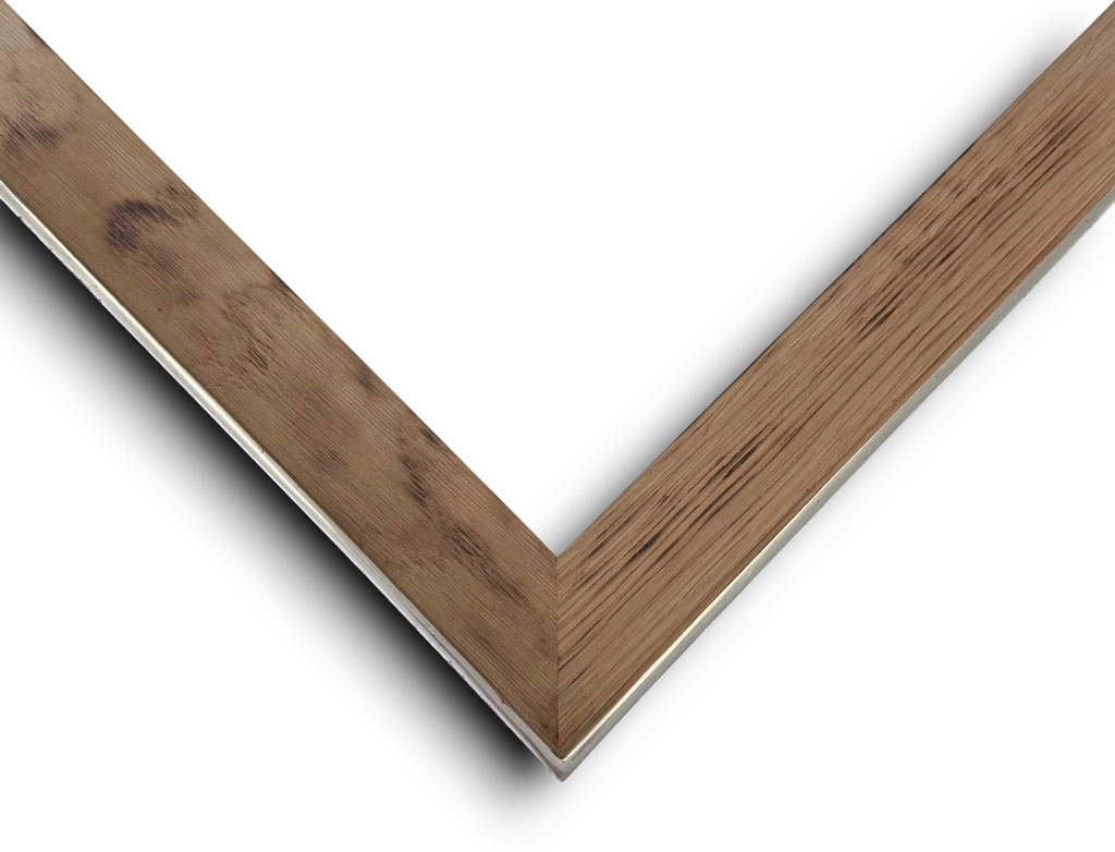 Cassetina Chêne brûlé filet or blanc